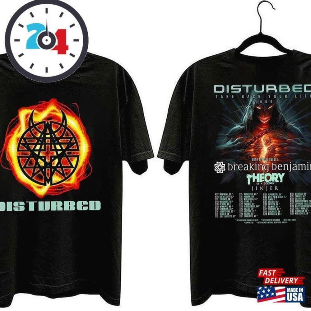 Disturbed Band Spring Summer Tour T-Shirt 2 Sided